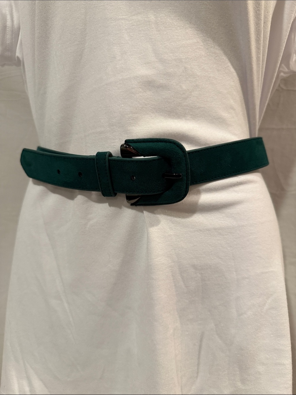 Green Suede Wide Women's Belt - Unbranded